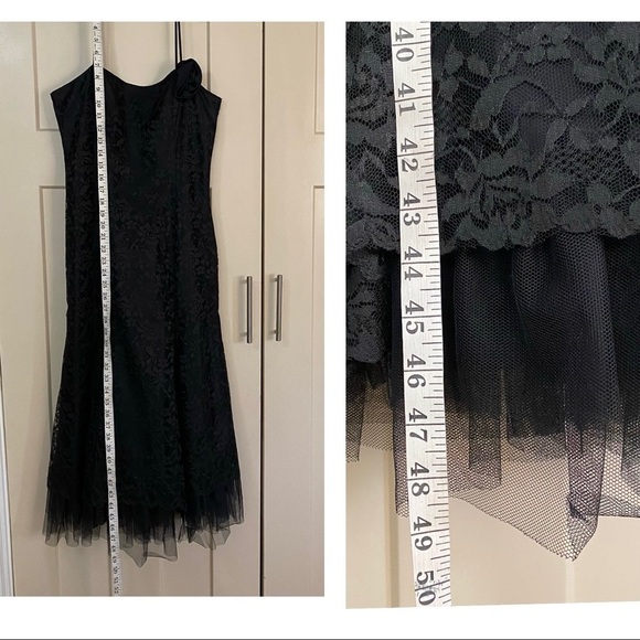 Vintage New Leaf by Samir Dress Small Black Cocktail Evening Party Tulle Y2K - Picture 14 of 15